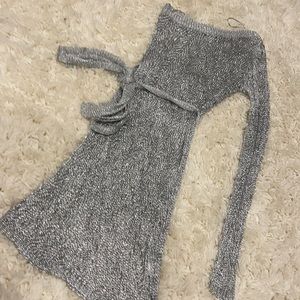 Silver mini disco dress